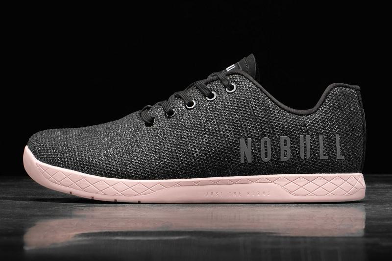 Black Nobull Heather Dusty Rose Men\'s Trainers | CA G1517S